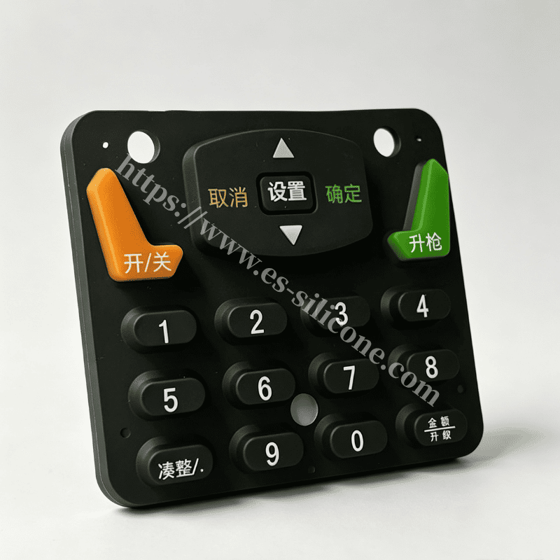 Aangepast 3-kleuren siliconen toetsenbord voor betaalterminals
