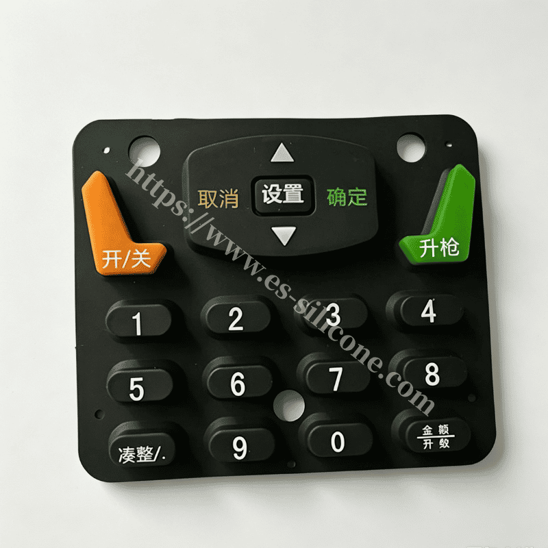 Aangepast 3-kleuren siliconen toetsenbord voor betaalterminals