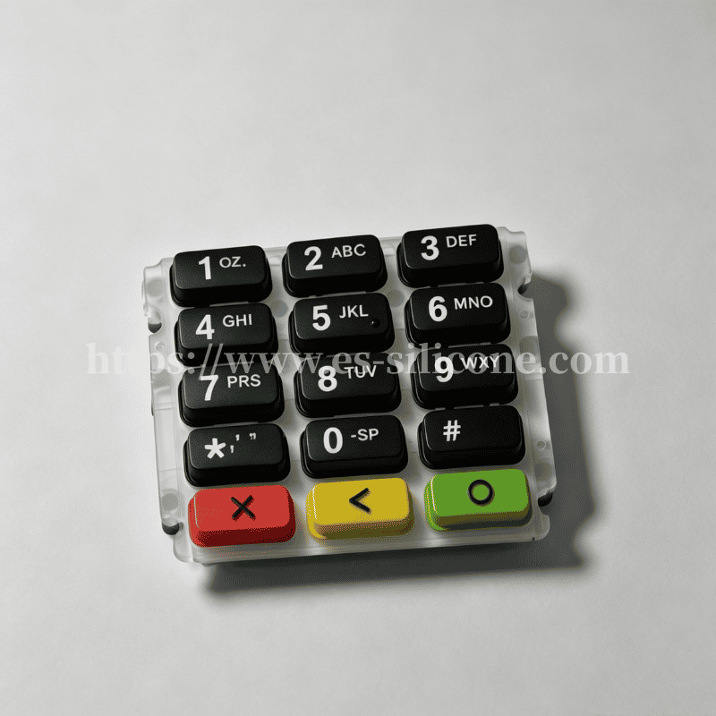 POS-terminal IMD siliconen toetsenbord met in-mold decoratie