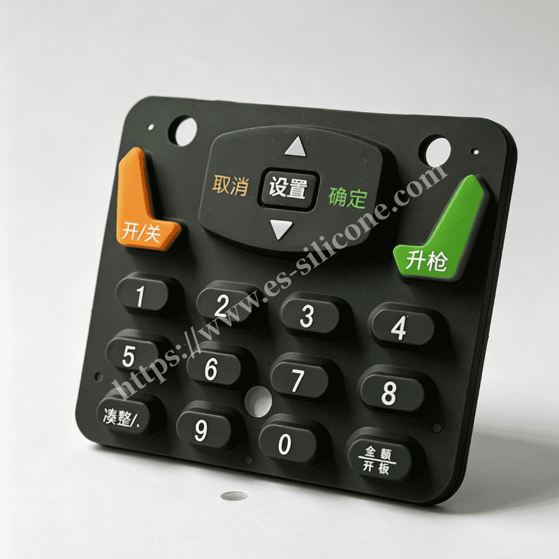 Aangepast 3-kleuren siliconen toetsenbord voor betaalterminals